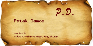 Patak Damos névjegykártya